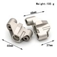 thumbnail image 2 of Riwcyla 2Pcs Remote Control Steering Cup, Aluminum Alloy Silver Remote Control Front Steering Cup Replacement for Corally Kronos 6S 18, 2 of 6