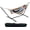 Coffee, variant on Double Hammock with Stand, 450 lb Capacity, Portable Cotton Hammock for Two Adults with Travel Bag, Ocean Stripe