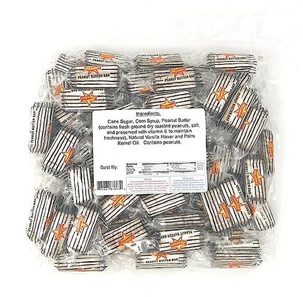 Atkinson Wrapped Bulk Candy Bars, Peanut Butter, 1 Pound