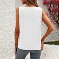 thumbnail image 5 of Ahdbta Eyelet Tank Top for Women Summer Casual Keyhole V Neck Tee Shirts Sleeveless Fashion Loose Blouse Tops, 5 of 9