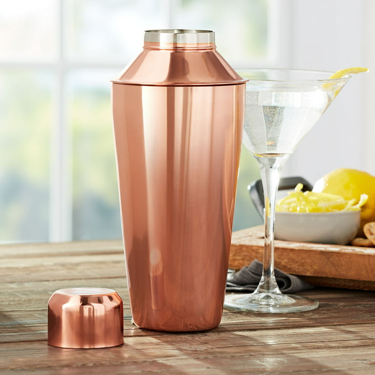 Mainstays 25-Ounce Stainless Steel Cocktail Shaker, Copper
