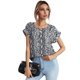 thumbnail image 1 of Blusa Floerns de manga corta para mujer, casual, de negocios, con lunares, 1 of 5