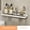 Transparent White, variant on 1pc Suction Cup Bathroom Shelf with Heavy-Duty Thickened Plastic & Aluminum Frame - No-Drill Wall-Mounted Shower Shelf, Space-Saving Corner Shelf Suitable for Shower, Bathtub, Toilet, Sink, Balcony