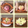 thumbnail image 6 of Newness 5.12 Inch Extra Large Apple Slicer, 16-Slices Heavy Duty Apple Cutter, Durable Apple Corer, Stainless Steel Apple Slicer and Corer - for Apple, Potato, Onion and More, Red, 6 of 10
