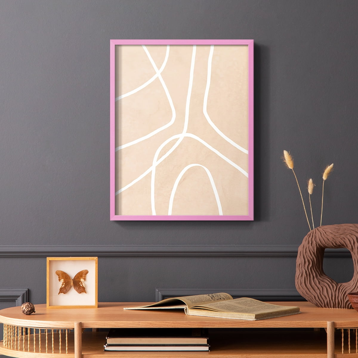 Clean Contour III in Paper Solid Wood 11 x 14 Framed Print