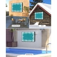 thumbnail image 2 of Outdoor TV Cover 60 to 65 Inch Weatherproof, Nautical Coastal Waterproof TV Screen Protector for Outside Decor with Zipper and Pocket 58"L x 37"H , Ocean Coral Texture Turquoise White, 2 of 7