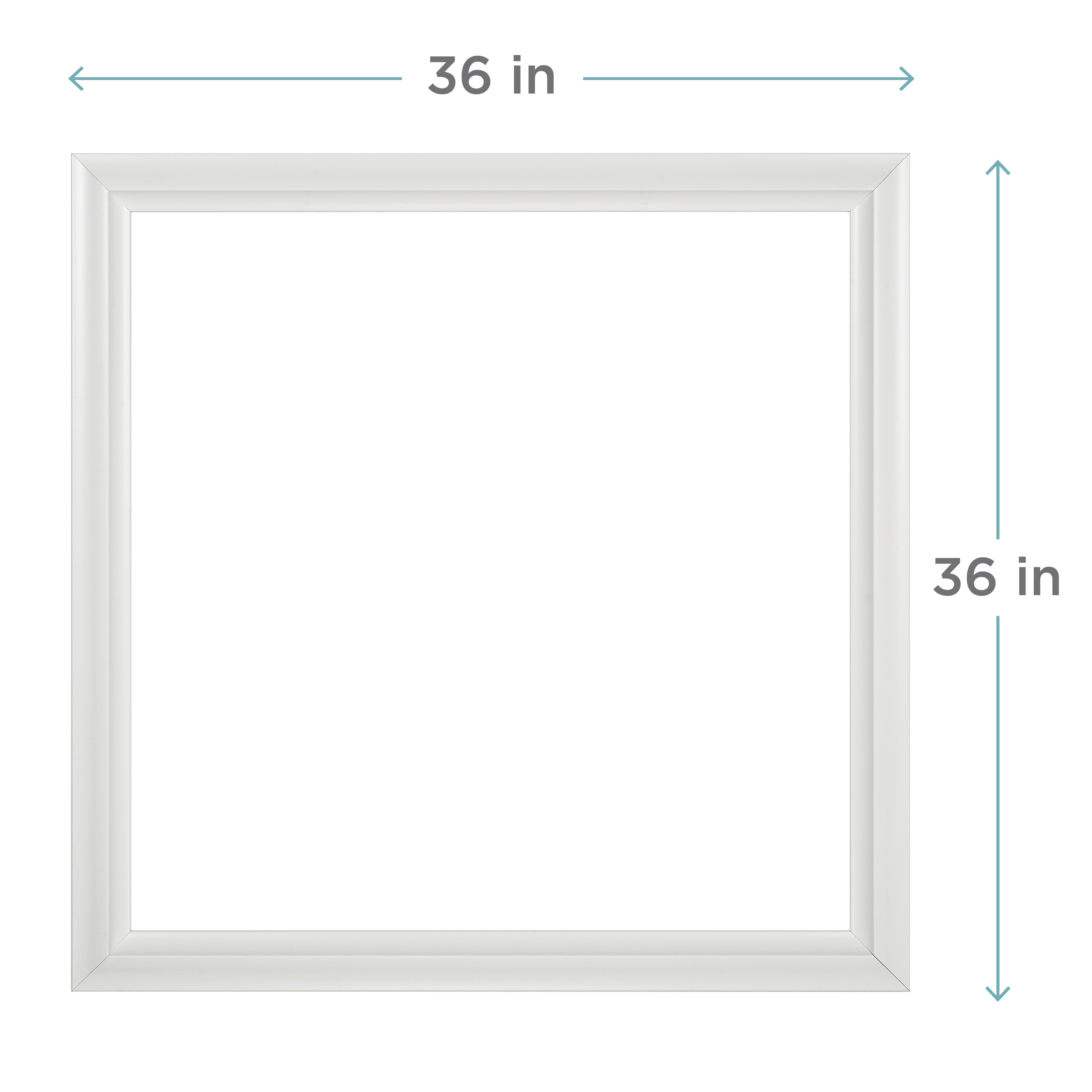 Zenna Home Decorative Mirror Framing Kit, with Beveled Edges, 36 x 36 in., White