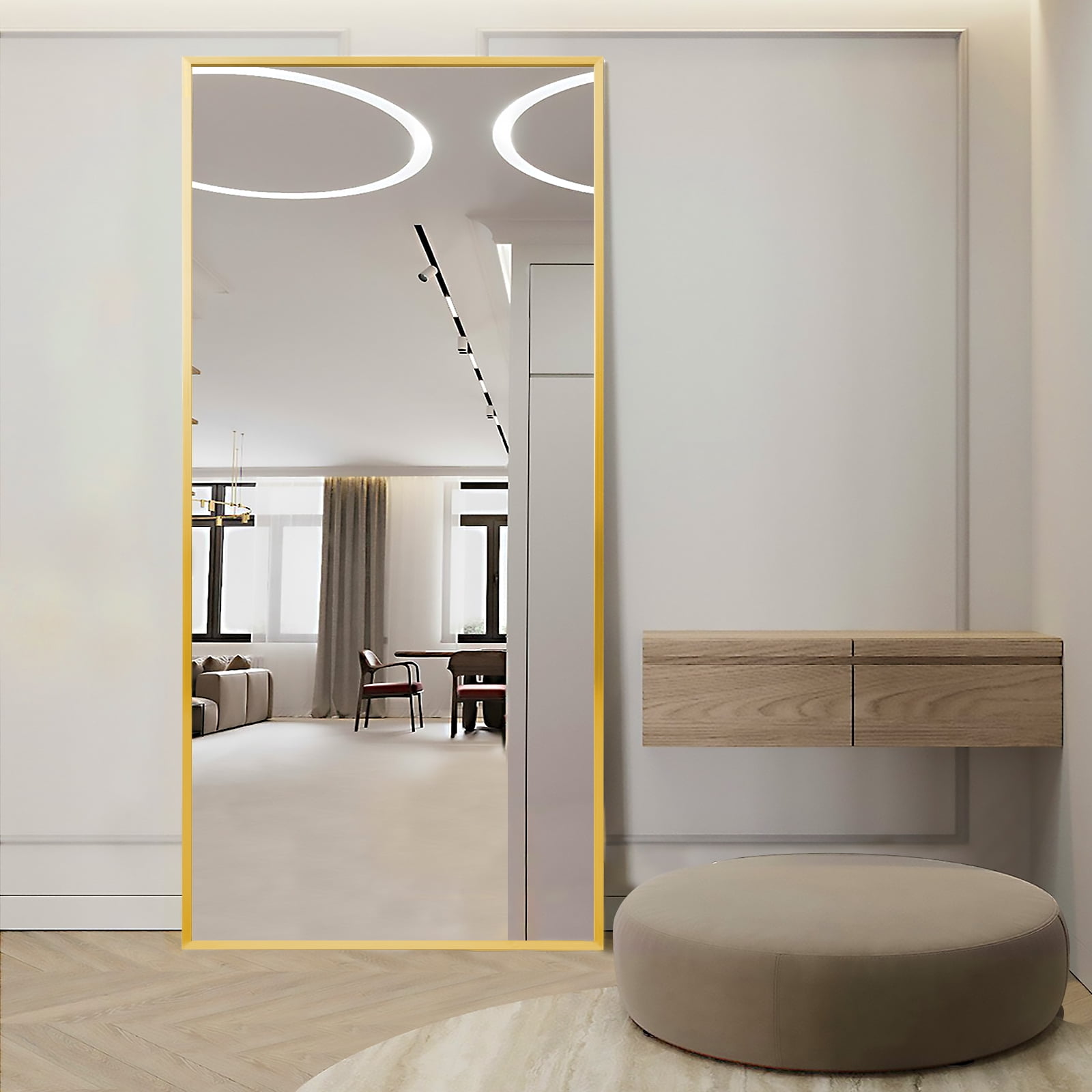 CONGUILIAO 65x24 Full Length Mirror, Arched Mirror, Floor Mirror with  Standing, Full Body Mirror, Wall Mirror, Large Dressing Mirror for Bedroom