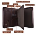 thumbnail image 3 of Professional Portfolio Genuine Leather Padfolio,Tablet Case Portfolio Organizer Resumes Documents Folders,for 10.2"/10.5"/11" iPad Pro/Air3 Carrying Case Folio, 3 of 4
