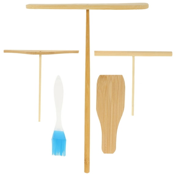 WAXIAYU 5pcs Crepe Maker Spreader Tool Set Silicone Dough Scraper Portable Utensils