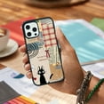 thumbnail image 3 of Cool Black Cat for iPhone 12/12 Pro Case, Cute Aesthetic Classic Grid Jigsaw Puzzle Shock-Absorbent Protective,Black, 3 of 6