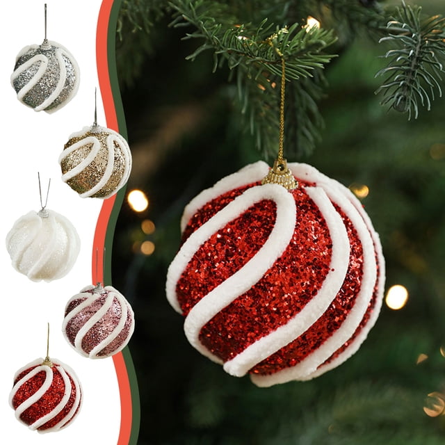 LSLJS Christmas Balls Christmas Ball Christmas Tree Decoration Pendant Christmas Dress Up Hanging Ball Scene Arrangement Hanging Ball Christmas Tree Balls