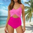 thumbnail image 2 of Afdoent One Piece Swimsuit For Women High Waisted Bathing Suit Wrap Tie Back 1 Piece Swimsuit 2026 Beach Vacation Clothes, 2 of 5
