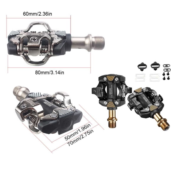 RACEWORK 2 Pcs Pédale de Vélo de Montagne en Fibre de Carbone Anneau Antipoussière Auto-Bloquant Élégant Antidérapant Pédales Modifiées Accessoires Noir Argent