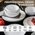 thumbnail image 3 of Euro Ceramica WHT-868160 White Essential 16 Piece Dinnerware Set, Chip Resistant Oven Safe, Service for 4, 3 of 4