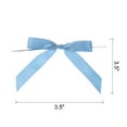 thumbnail image 2 of Unique Bargains 50Pcs Mini Ribbon Bow 3.5' Twist Tie Mini Fabric Satin Ribbon Flower Bows Craft DIY Sewing Wedding Bows Blue, 2 of 5