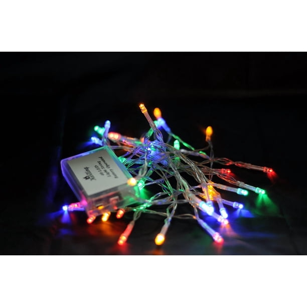 Cadena de luces Karlling, 4 m, funciona con pilas, multicolor, paquete de 20