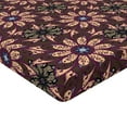 thumbnail image 4 of Ambesonne Floral Design Fitted Sheet, Dreamy Blooming Print, King Size, Green Brown Mustard Tan, 4 of 5