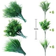 thumbnail image 6 of 18Pcs UV Resistant Artificial Grass & Eucalyptus Plants Outdoor - Realistic Faux Bushes Greenery Shrubs for Spring Summer Decor, Front Porch, Patio, Window Box, Hanging Basket, 6 of 9