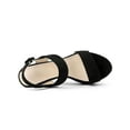 thumbnail image 4 of BLISSFUL STEP Women Platform Slingback Block Heeled Sandals Black 8.5, 4 of 6