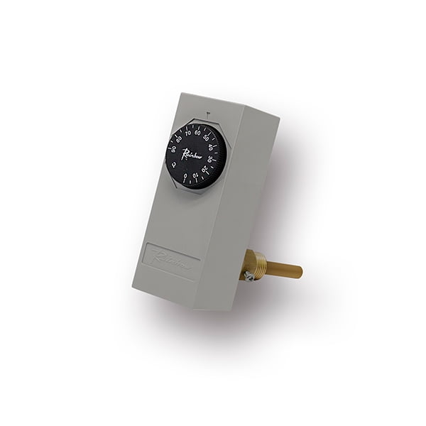 Rainbow Aquastat Temperature Controller, 32-194°F, SPDT Contact, for Water Heater/Boiler/Fan/Pump Control with Thermowell Included, Used for Heating or Cooling
