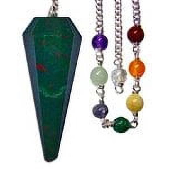 Starlinks Blood Stone Chakra Pendulum with Satin Bag and Instruction Leaflet
