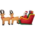 thumbnail image 5 of Northlight 8' Inflatable Santa's Sleigh and Reindeer Outdoor Christmas Decoration, 5 of 5