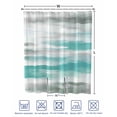 thumbnail image 4 of Split Shower Curtain for Transfer Bench, Turquoise Gray White Fabric Shower Curtains for Bathroom, Country Abstract Ombre Mottled Tub Sliding Transfer Bench Waterproof Bath Curtains 72"x78", 4 of 9