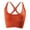 Brick Red, variant on huanledash Sports Bra Solid Color Breathable Stretchy Padded Intimacy Shockproof Soft High Elasticity U-shaped Lady Bra Daily Wear Clothes