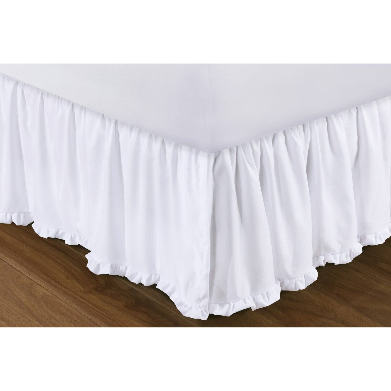Sasha White Bed Skirt by Greenland Home Fashions
