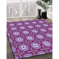 thumbnail image 3 of Ahgly Company Machine Washable Indoor Rectangle Transitional Medium Violet Red Pink Area Rugs, 8' x 10', 3 of 7