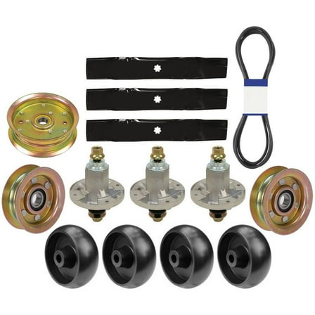 RAParts 210-051 265-238 New Mower Deck Rebuild Kit w/ Wheels For John Deere X165 D150