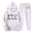 thumbnail image 4 of Sweatsuits for Women 2 Piece Long Sleeve Letter Print Hooded Sweatshirt and Sweatpants Casual Fall Comfy Fashion Tracksuit Sets, 4 of 4
