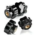 thumbnail image 2 of M6 Star Knobs, Female Thread Knurled Knob, Black Plastic Handle Tightening Knobs for Mechanical Equipment, 2 of 5