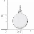 thumbnail image 3 of Sterling Silver Rh-plt Engraveable Round Polished Front/Back Disc Charm QM497/27P, 3 of 4