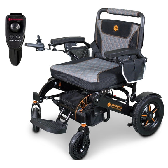 Bangeran Mammoth EX Light Heavy Duty Electric Wheelchair for Seniors & Disability, 22" Wide Seating, Durable Holds Heavy Weight, Allowed on Airplanes