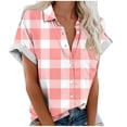 thumbnail image 1 of Mujeres Pantalones Cortos Impresos Manga Corta con Cuello en V Blusa Superior, Casual Y Elegante Corto para las Mujeres Verano Casual, 1 of 5