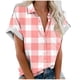 thumbnail image 1 of Mujeres Pantalones Cortos Impresos Manga Corta con Cuello en V Blusa Superior, Casual Y Elegante Corto para las Mujeres Verano Casual, 1 of 5