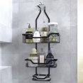 thumbnail image 3 of Over the Shower Head Shower Organizer, Hanging Bathroom Storage Rack with 12 Hooks, Shower Caddy with Toothbrush Holder, 3 of 10