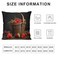 thumbnail image 5 of Creowell Strawberries Basket Still Life Pillow Cushion Covers Square Design for Sofa Couch Bedroom Car Chair Home Decor, Pack of 1 12x12in, 5 of 5