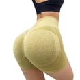 thumbnail image 2 of Pantalones cortos de yoga de cintura alta Fitness Leggings de gimnasio para mujer (Amarillo S/M) Ndcxsfigh  Nuevos Originales, 2 of 6