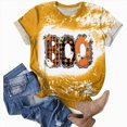 thumbnail image 2 of TOWED22 Halloween Tie Dye Boo Shirts for Women Funny Halloween Ghost Tshirts Fall Spooky Pumpkin Gift Top(Yellow,M), 2 of 5