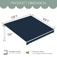 thumbnail image 2 of DEXS Spacious Patio Awning, Manual Retractable Outdoor Sun Shade Canopy, Durable for Deck and Door Shelter, Ideal for Patio Lounging, Garden Protection, UV-Resistant 13x9.8 ft-Navy, 2 of 8