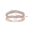 thumbnail image 2 of Round White Cubic Zirconia Curved Enhancer Guard Ring 14K Rose Gold Ring Size - 5, 2 of 3