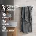 thumbnail image 4 of RIVERSIDE Bath Towel 4 Pack 30x60 Soft Cotton Quick Drying Large Towels for Bathroom - Gray, 4 of 9