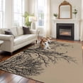 thumbnail image 2 of Brown Black Branches Area Rugs 5'x8', Washable Small Throw Rugs for Classroom Bedroom, Botanical Dead Tree Birds Indoor Outdoor Rug Non-Slip Low Pile Carpet Runner Reversible Floor Mats, 2 of 8