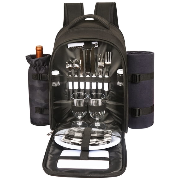 Mochila de Picnic Hap Tim para 2 Personas con Cooler, Manta y Más