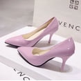 thumbnail image 1 of Zapatos de tacón alto de charol para mujer, calzado de boda, punta estrecha, Sexy, Color sólido, talla 44, 1 of 1