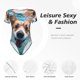 thumbnail image 4 of Balery Sea Swimming Corgi Body de cuello redondo de manga corta para mujer Tops de manga corta Tops básicos-Large, 4 of 7