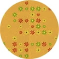 thumbnail image 1 of Ahgly Company Machine Washable Indoor Round Transitional Neon Orange Area Rugs, 6' Round, 1 of 7